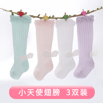 Newborn baby stockings summer cotton thin spring and autumn knee newborn baby 0-1 year old 3 months leg socks