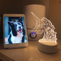 Unicorn Small Nightlight Desk Lamp Bedside Bedroom Ins girls Childrens room Sleep Johan Romantic Creative Nemesis Red
