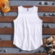 Nhật Bản retro hip hop hip-hop màu rắn in thể thao giản dị vest nam cotton lỏng áo vest đôi - Áo vest cotton áo ba lỗ trắng