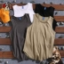 Nhật Bản retro hip hop hip-hop màu rắn in thể thao giản dị vest nam cotton lỏng áo vest đôi - Áo vest cotton áo ba lỗ trắng Áo vest cotton