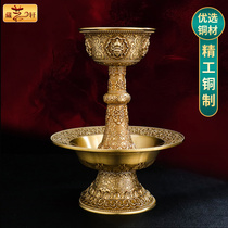 Semi-handmade copper guardian cup one-size-fits-all imitation Nepalese gilt carved eight auspicious offering cup tea cup wine cup
