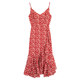 HeyDress suspender dress ຂອງແມ່ຍິງ summer floral French retro tea break skirt waist seaside resort style skirt