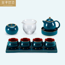 Japanese tea set set Small set home a pot of four cups ceramic kung fu tea cup and style simple Zen Tea Teapot