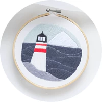 Маяк (Подарок -такая бамбуковая пластиковая вышивка 15 см)