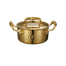 De-style 304 stainless steel Mini small number soup pot three-layer composite giant private club upscale one small hot pot