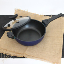 28cm Ceramics Unstained flat frying pan Weak Micro Pressure Frying Pan Saucepan Seals Anti-Spill Frying Multipurpose Pan Deepen
