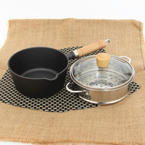 Ultra-thick and natural healthy cast iron without coating boiled milk pan boiled noodles raw iron die-cast baby coveted pan fryer small