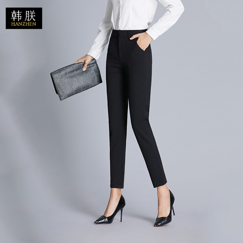 Female Pants Spring Summer 2021 New slim fit Little feet 90% Western Pants Women Straight Cylinder Loose Casual Pants Children