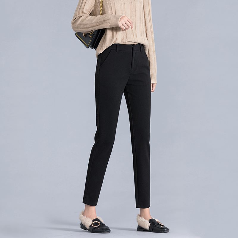 Autumn Winter 90% Gross Pants Children Plus Suede Thickened New Body Small Feet Casual Western Clothing Pants Straight Tube Cigarette Pants