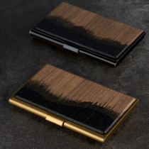 Chinese style retro landscape portable womens custom business card box Personality creative high-grade mens business card holder