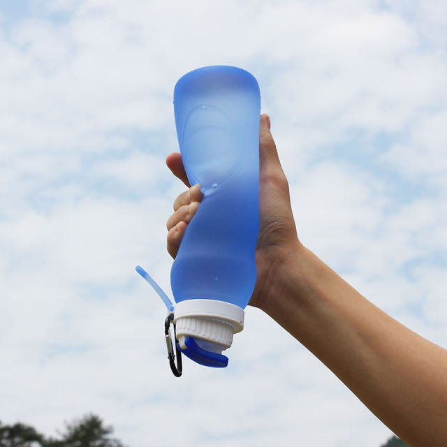 Silicone water cup portable folding cup soft high temperature resistant summer travel with students outdoor sports water bottle handy cup