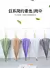 Craftsman incense ins umbrella straight pole umbrella long handle female Japanese automatic umbrella girl small fresh retro forest advertising log