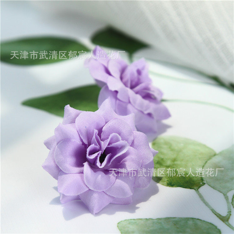 Single simulation flower diy simulation flannel rose flower Silk flower Fake flower Wedding decoration flower Small flower single flower