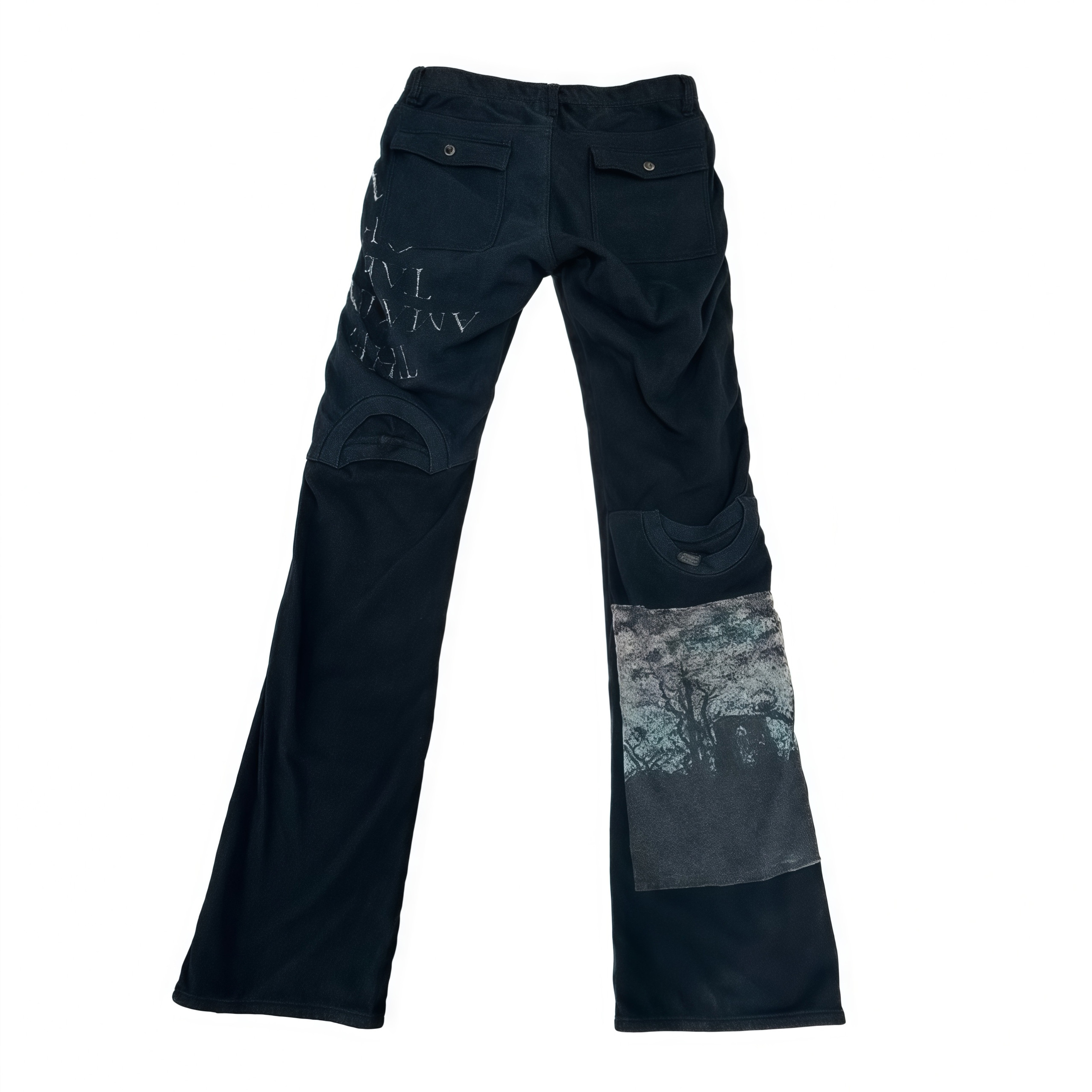 Undercover 06ss t-period deconstructed patchwork printing pants