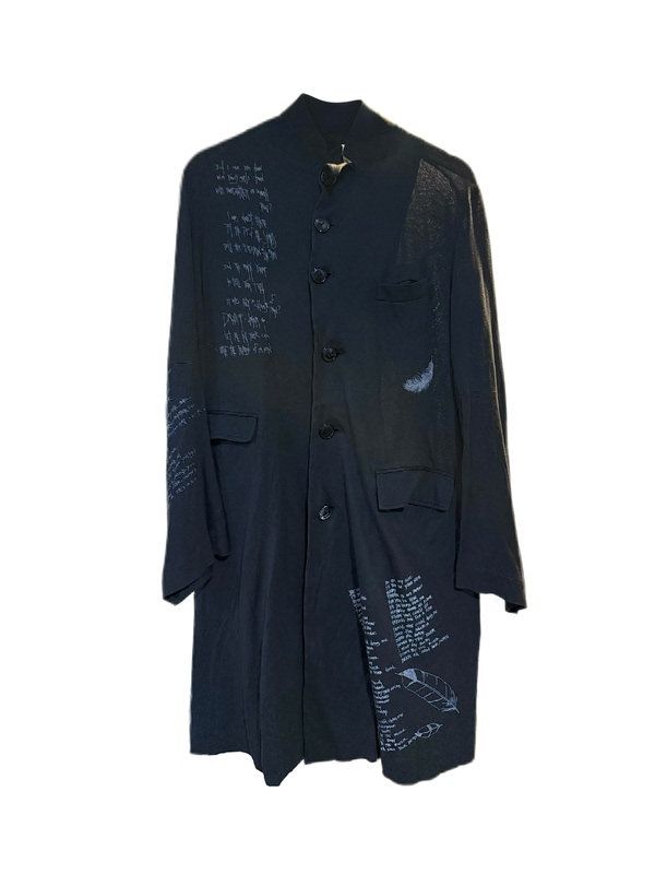 Number (N)Ine 08Ss Birds Feather Poetry Coat