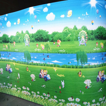 Childrens anti-collision wall stickers Kindergarten baby cartoon wall skirt wall soft package Sponge Anti-bump wall perimeter foam self-adhesive