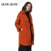 Giải phóng mặt bằng mùa đông của Buou Buou Women Hai nút áo len dài DD4C804 - Trung bình và dài Coat