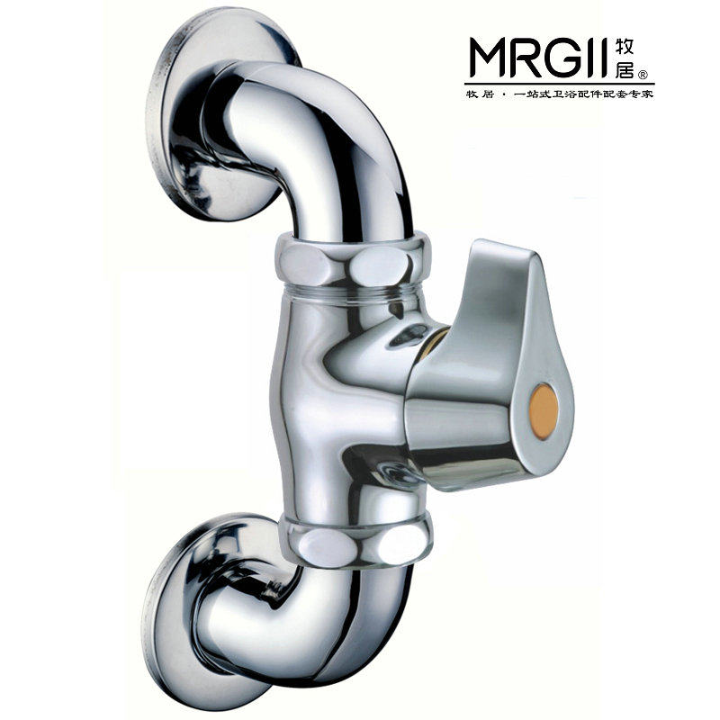 Squatting pan full copper flush water valve quick opening double-entry wall stool flush valve adapted JASEE Toilet Basin Accessories