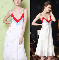 Sandro 2020 Spring and Summer Hanging Sexy V - collar color color medium - long dress