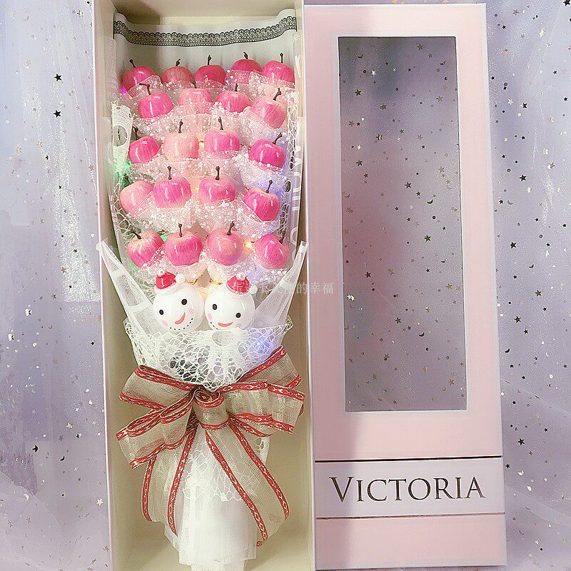 National Day cartoon simulation fruit bouquet auspicious peace fruit permanent fake apple creative birthday gift gift box