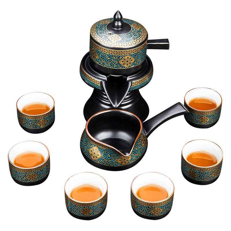 Artisan fairy lazy people make tea tea set suit pure manual household kung fu tea set automatic restoring ancient ways hot ceramic package