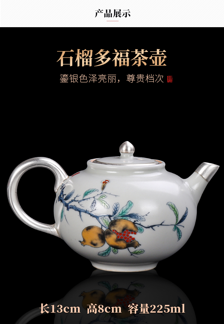 Artisan fairy coppering. As silver tea set checking ceramic home sitting room kung fu tea sets tea cups, tea tray