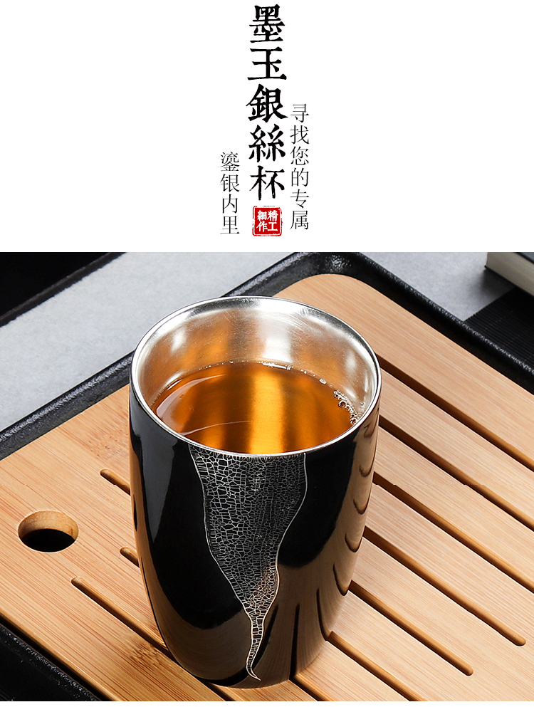 Artisan fairy coppering. As personal cup silver cup against the hot checking glass creative move trend shengchan dui kung fu tea set