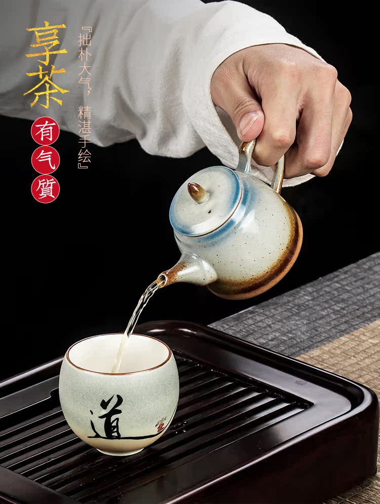 Artisan fairy hand - made ceramic cups sample tea cup of pure manual household Japanese kung fu tea cup, master cup single CPU