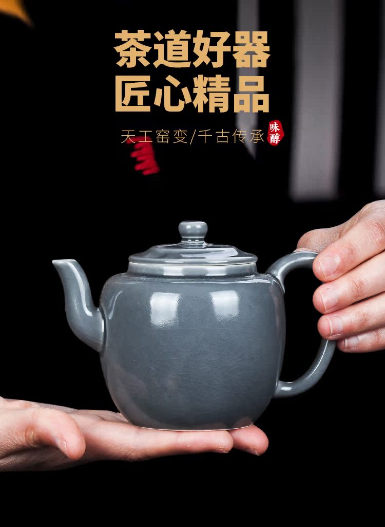 Artisan ceramic household Japanese fairy single girder pot pot kung fu tea ball hole filter teapot tea by hand