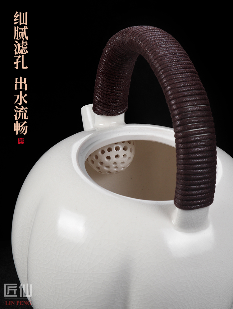 Artisan ceramic cooking pot fairy large capacity make tea kettle household heating boiling tea, kungfu tea sets automatically