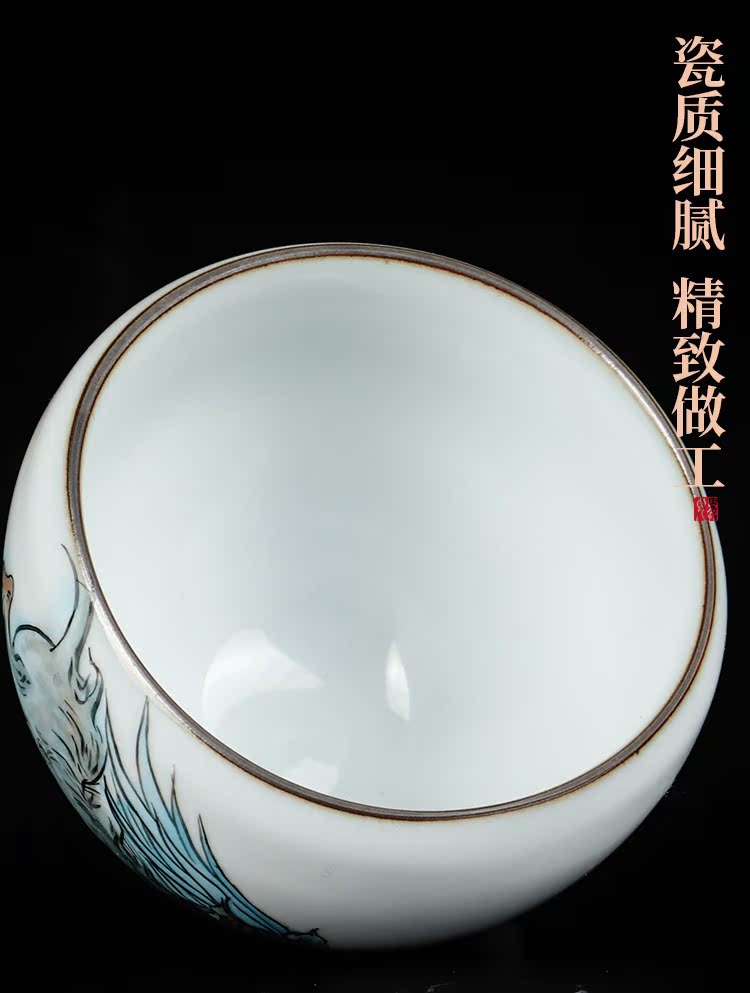 Artisan fairy Peng Guihui famous tea authentic hand - made teacup god beast master cup single CPU ceramic household personal cup