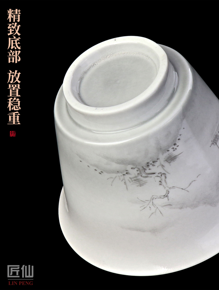 Jingdezhen hand - made coarse pottery crack cup Japanese household ink travel kung fu tea set tea service suit portable bag