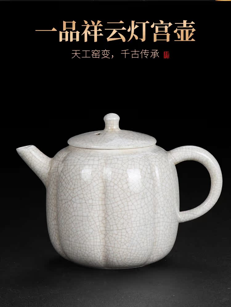 Artisan ceramic household Japanese fairy single girder pot pot kung fu tea ball hole filter teapot tea by hand