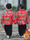 Northeast large flower cotton-padded jacket for children, thickened and warm, 2026 new style for boys and girls, Chinese style festive New Year's greetings coat, cotton-padded jacket