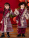 Children's ethnic minority style clothing, autumn and winter plus velvet thick Tibetan clothing for boys and girls, kindergarten New Year's Day performance clothing