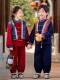 Dai clothing children's 56 ethnic minority style autumn and winter plus velvet thick suits men's and women's Miao and Yi performance costumes