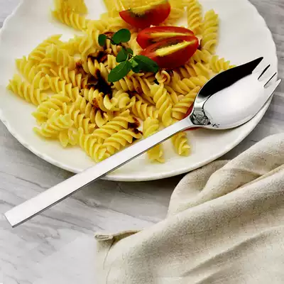 304 stainless steel long handle fork spoon one spoon creative home salad fork spoon student travel portable tableware box