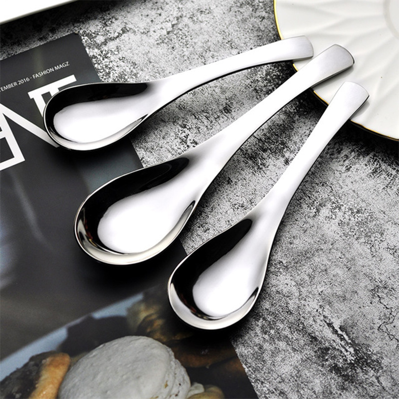304 stainless steel eating spoon home Korean creative cute drink soup spoon children spoon rice spoon adult meal spoon
