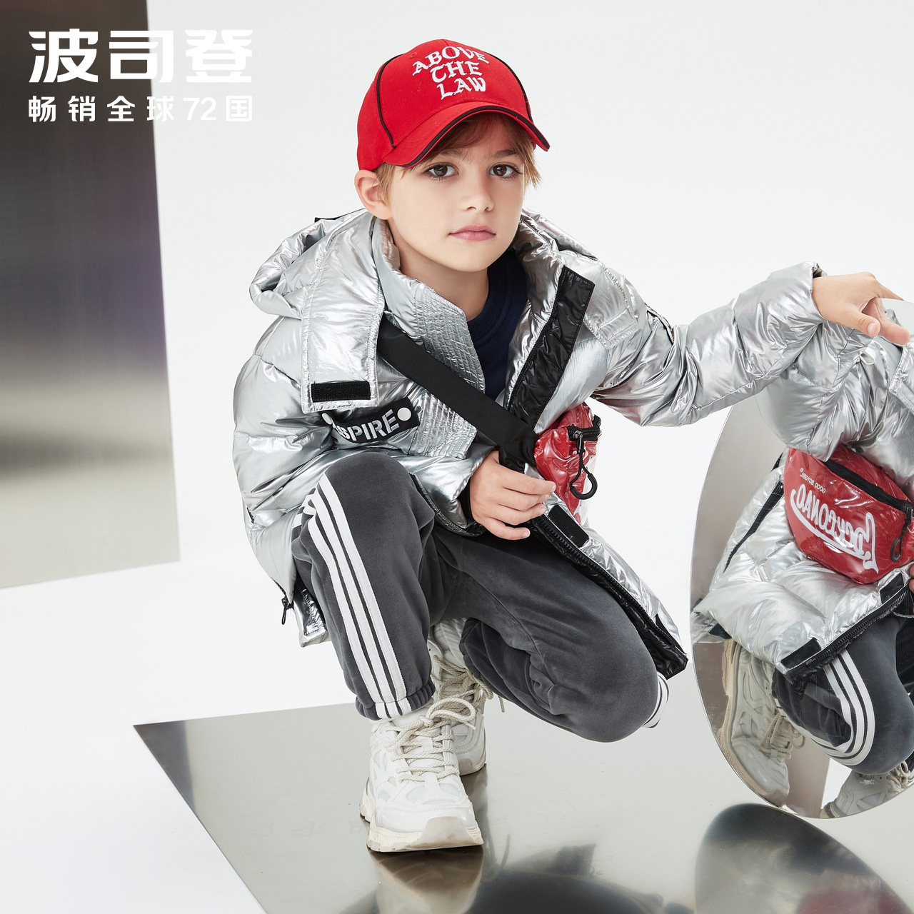 Bosden Kids và Girls 2019 thời trang ấm áp và giản dị vừa chiều dài T90141515DS Xuống Jacket