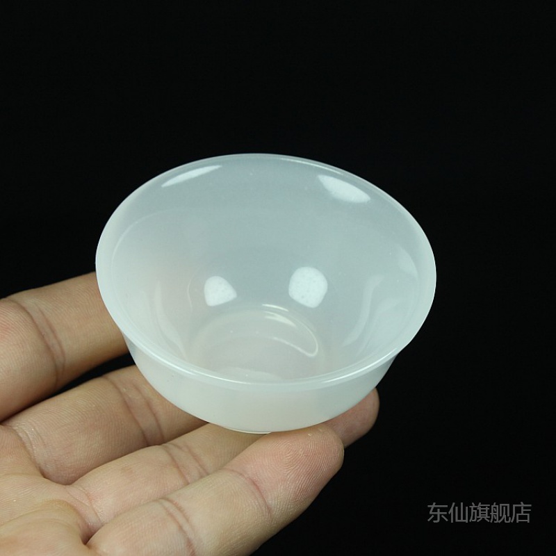 Coagulate fat white jade cup kung fu bowl thicken masters cup craft ceramics tea cup bowl