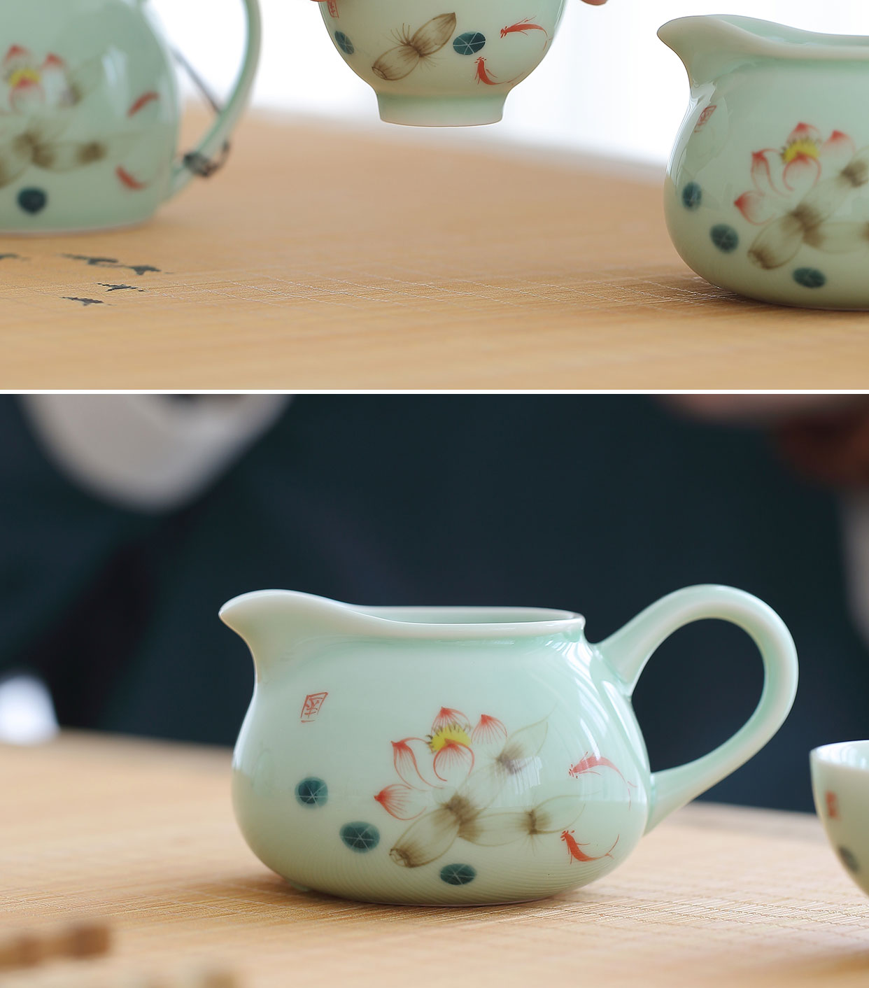 Kung fu tea set dehua white porcelain ceramic hand - made lotus contracted creative household teapot teacup of a complete set of gift box
