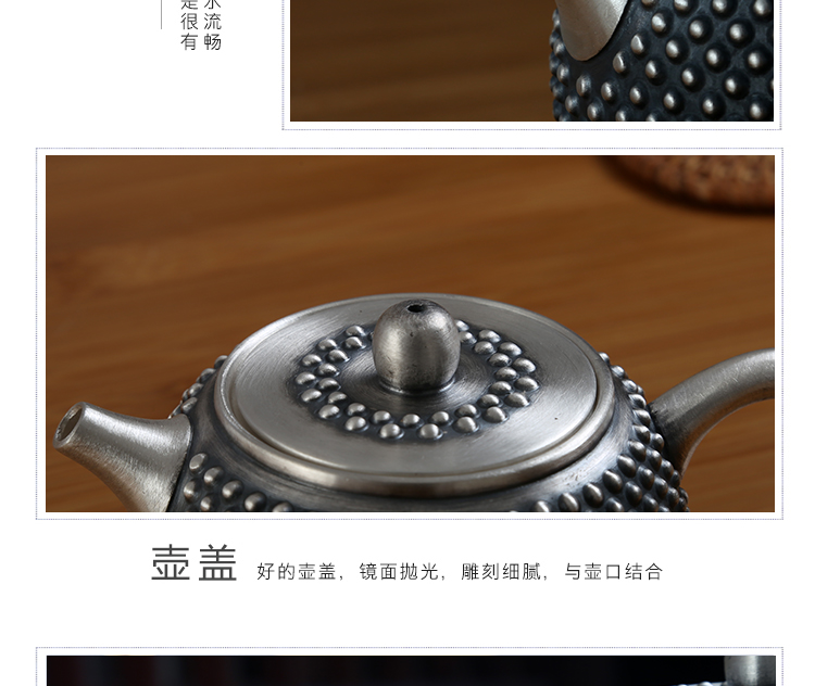 Babson sterling silver 999 d silver pot kettle kung fu tea tea pure manual fine silver trumpet teapot household