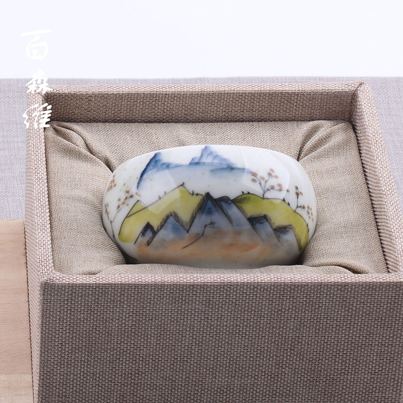 Hand - made teacup single sample tea cup large chi wild cup white porcelain creative masters cup personal cup ceramic tea set gift box