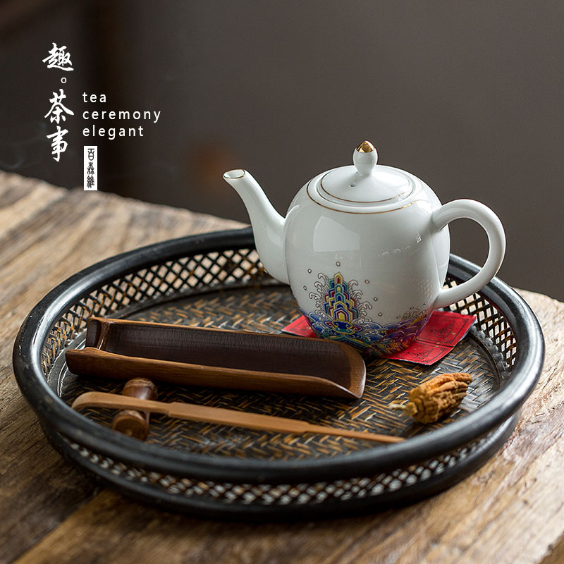 Babson d ancient tea is a three - piece checking bamboo 6 gentleman ChaZhen ChaBo tea kungfu tea accessories