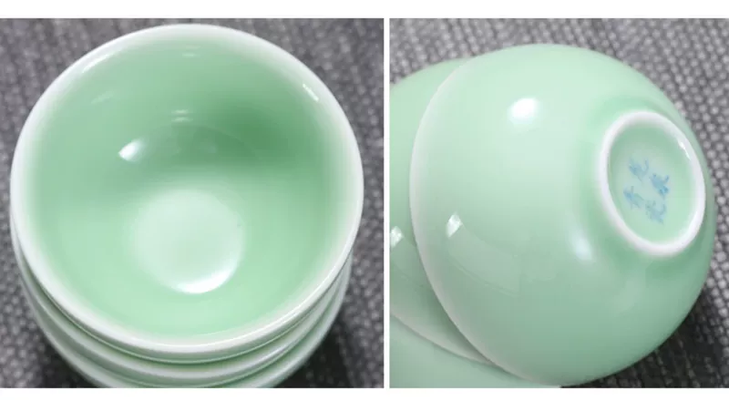 Nhật Bản Men Ngọc Trà Bộ Hộ Gia Đình Tay Cầm Phụ Bộ Nhỏ Gốm Khay Trà Ấm Trà Bao Bát Trà Bộ Hoàn Chỉnh hộp Quà Tặng bộ ấm trà in logo bộ tách trà gốm sứ