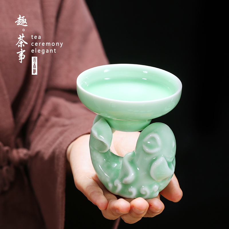 Babson d longquan celadon) ceramic filter kung fu tea tea tea accessories filter is good