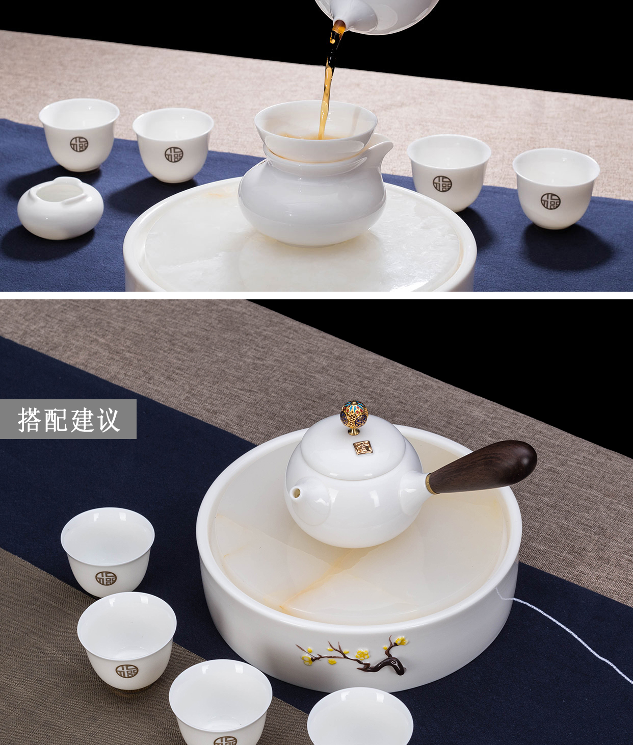 Babson d jingdezhen ceramic side suet jade white porcelain handle teapot side kung fu tea set household the pot of single pot