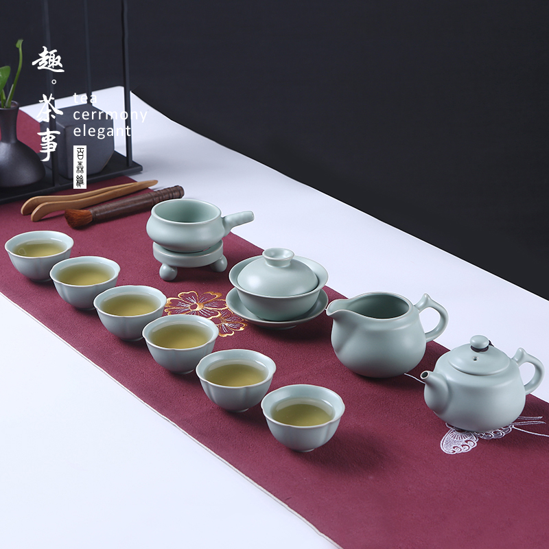 Your up kung fu tea set on ceramic ice to crack the porcelain tureen cup teapot office of a complete set of household gift box