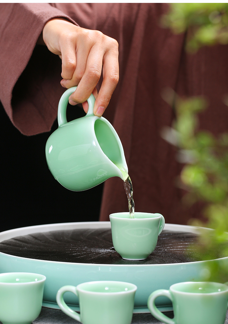 Babson d longquan celadon narrow ceramic fair keller and a cup of small points of tea, tea tea accessories household