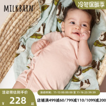 Milkbarn Spring Summer Newborn Baby Monk Skirt Baby Newborn Unisex Jumpsuit Bottoming Underwear Pajamas Clothes